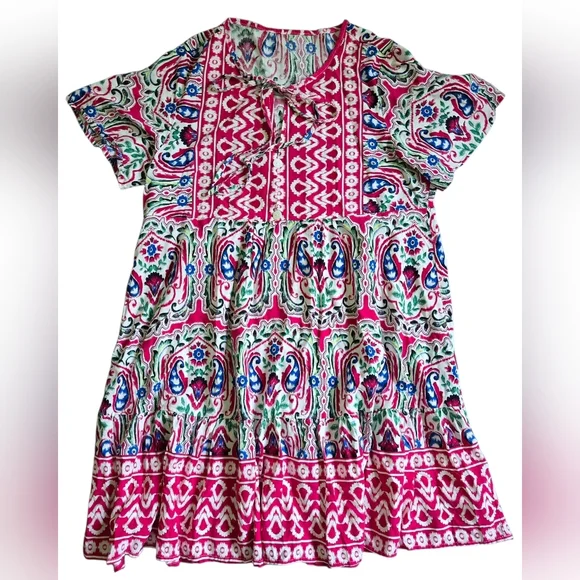 Emory Rose Bohemian Multicolored Patterned Dress - Picture 8 of 9